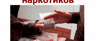 Проверочная закупка наркотиков. Сбыт наркотиков